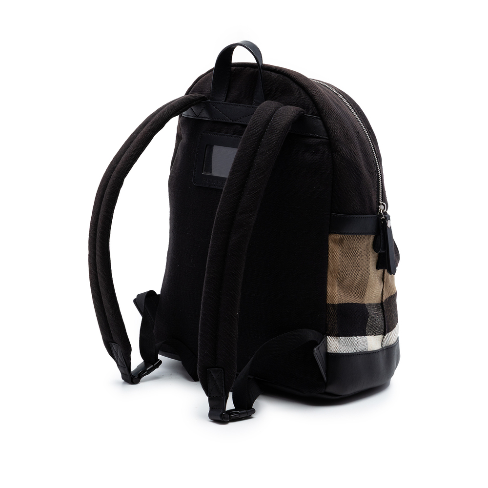Pre-Loved Burberry Mega Check Canvas Tiller Backpack - Picture 2 of 6